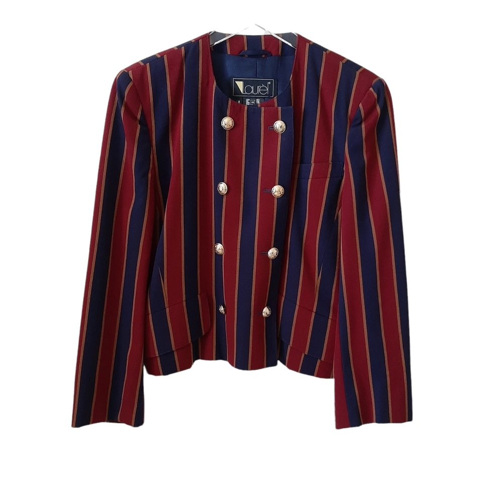 Laurel Vintage Preppy Stripe Blazer Size 10